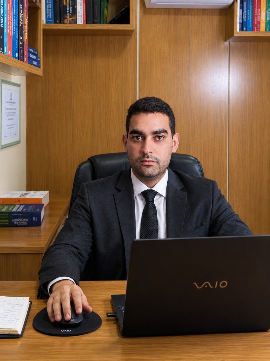 Dr. Endriw Torres, advogado sócio fundador, em seu escritório